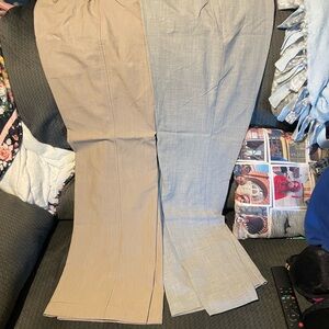 2 pairs Elegant Women's Cream and Beige Pantsuit